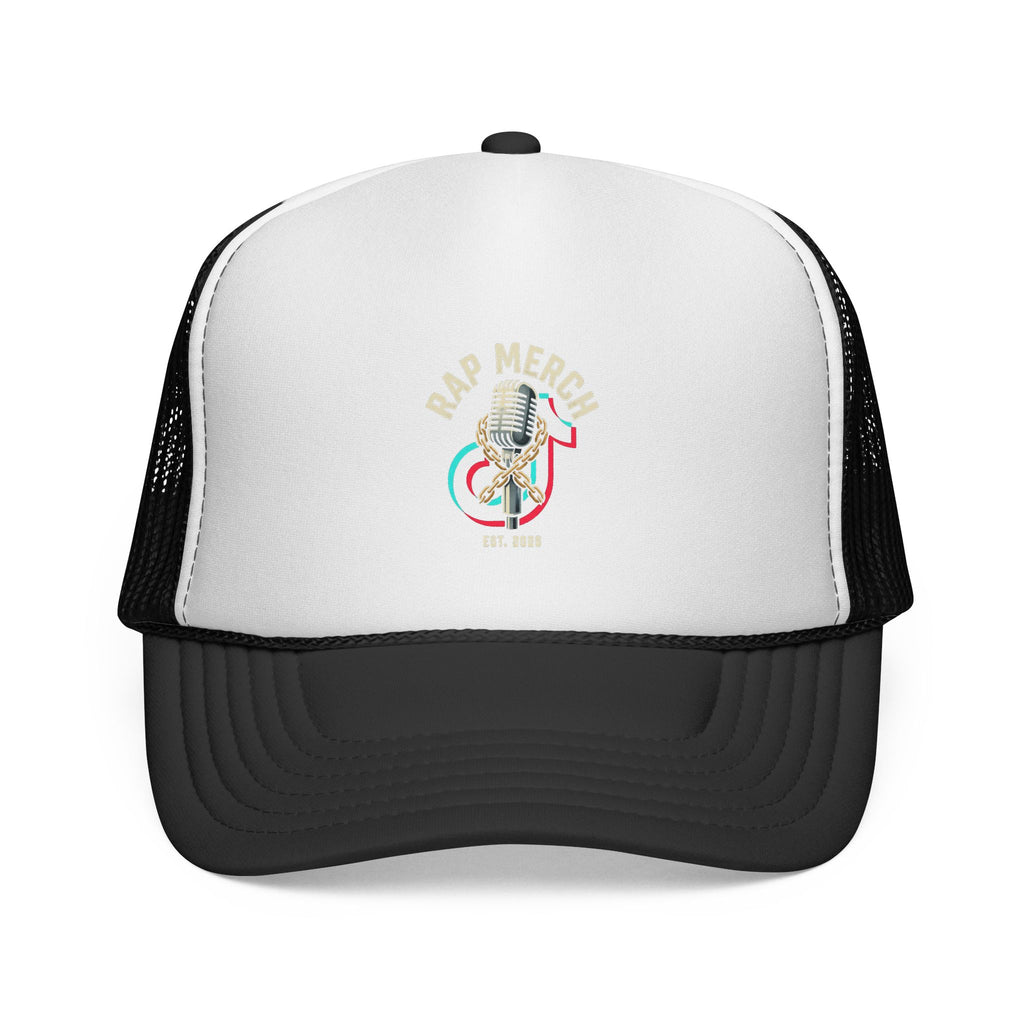 Trucker Cap — Retro Microphone 'Live Music' Embroidered Hat